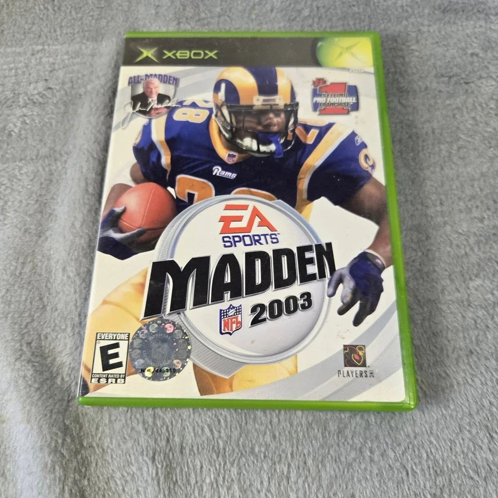Madden NFL 2003 Microsoft Xbox OG Game CIB Marshall Faulk EA Sports Tested